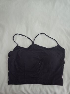 Alphalete Black Strappy Crop Cami Top